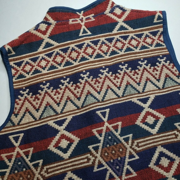 Aztec Southwest Print Vest Size P Small - Picture 3 of 8